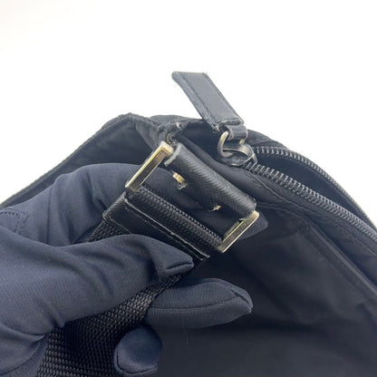 Prada Nylon Black Mini Shoulder Bag Silver — view 7