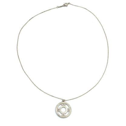 Tiffany & Co Atlas Open Medallion Silver Necklace — view 3