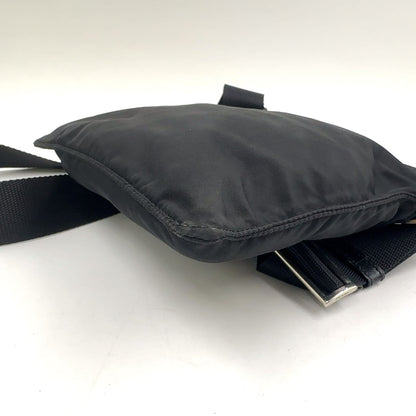 Prada Nylon Black Mini Shoulder Bag Silver — view 8