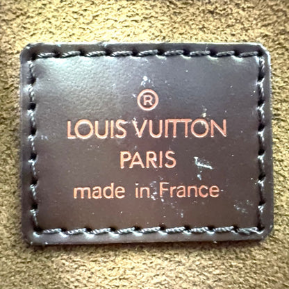 Louis Vuitton Damier Saint Ebene Second Leather Brown Clutch Gold — view 4