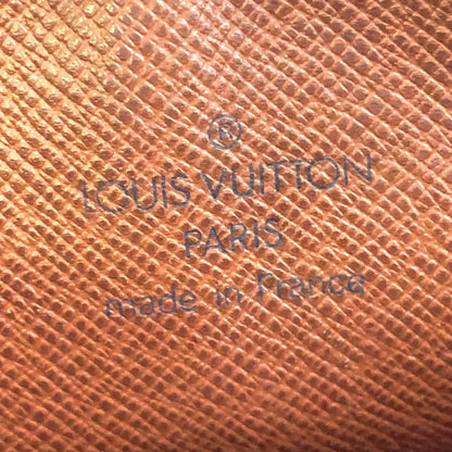 Louis Vuitton Danube Monogram Leather Brown Shoulder Bag Gold — view 4