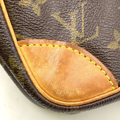 Louis Vuitton Danube Monogram Leather Brown Shoulder Bag Gold — view 5