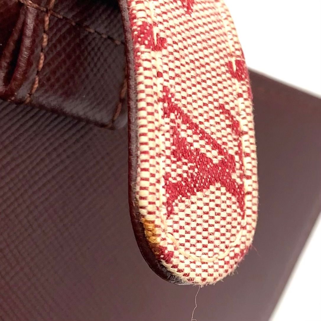 Louis Vuitton Monogram Mini Agenda PM Canvas Red Notebook Cover Gold — view 8