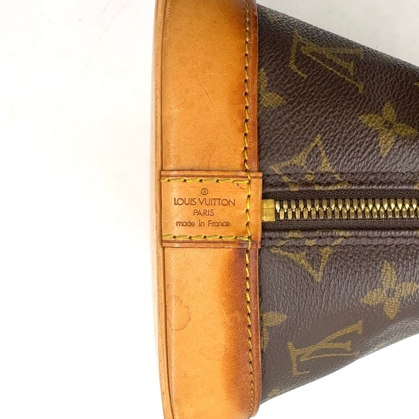 Louis Vuitton Alma PM Monogram Leather Brown Light Handbag Gold — view 4