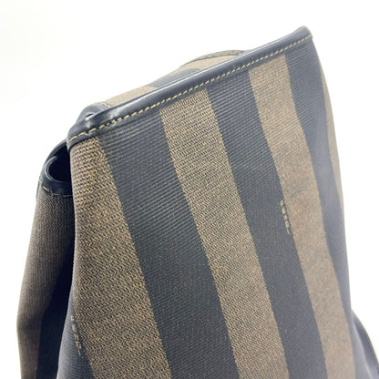Fendi Pecan Pattern Khaki Brown Shoulder Bag Gold — view 6