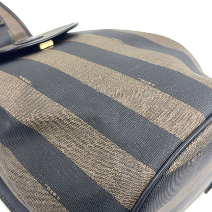 Fendi Pecan Pattern Khaki Brown Shoulder Bag Gold — view 5