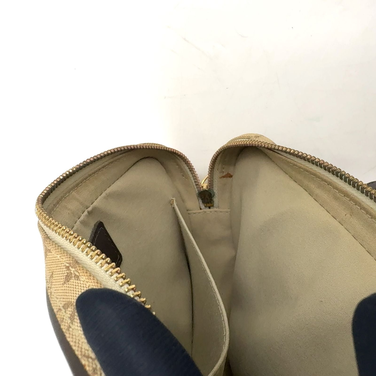 Louis Vuitton Juliette MM Monogram Mini Khaki Leather Canvas Beige Dark Brown — view 7