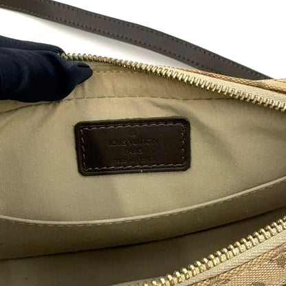Louis Vuitton Juliette MM Monogram Mini Khaki Leather Canvas Beige Dark Brown — view 4