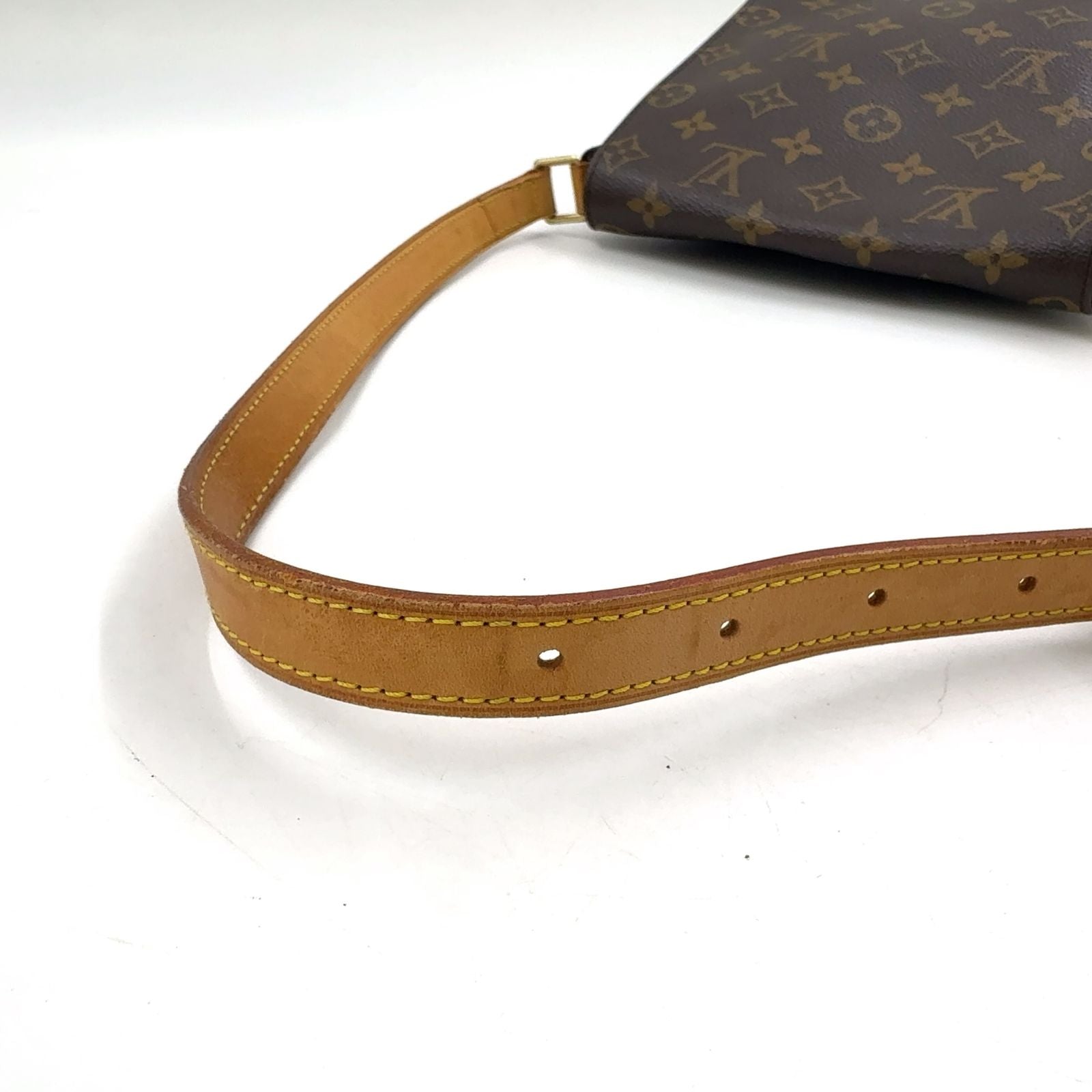 Louis Vuitton Musette Salsa Long Strap Monogram Leather Brown Shoulder Bag Gold — view 6