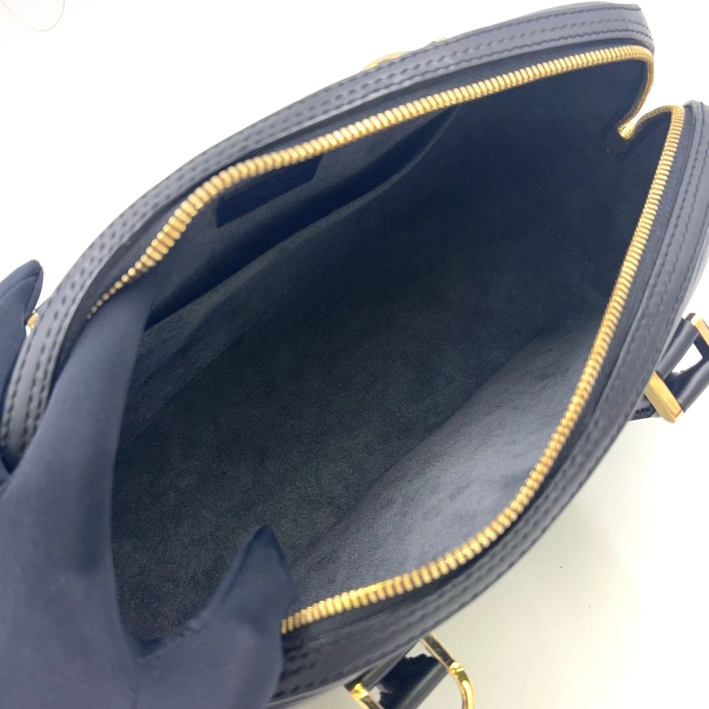 Louis Vuitton Jasmine Epi Noir Leather Black Handbag Gold — view 3