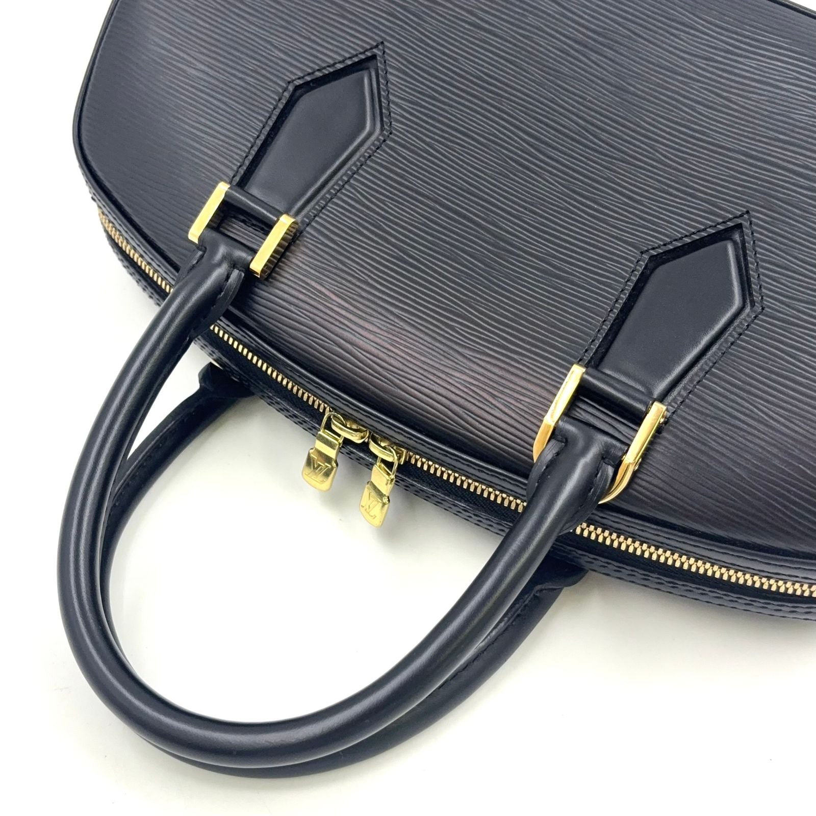 Louis Vuitton Jasmine Epi Noir Leather Black Handbag Gold — view 8