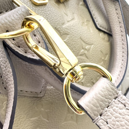 Louis Vuitton Neo Alma PM Monogram Empreinte Leather Gray Beige Handbag Gold — view 9