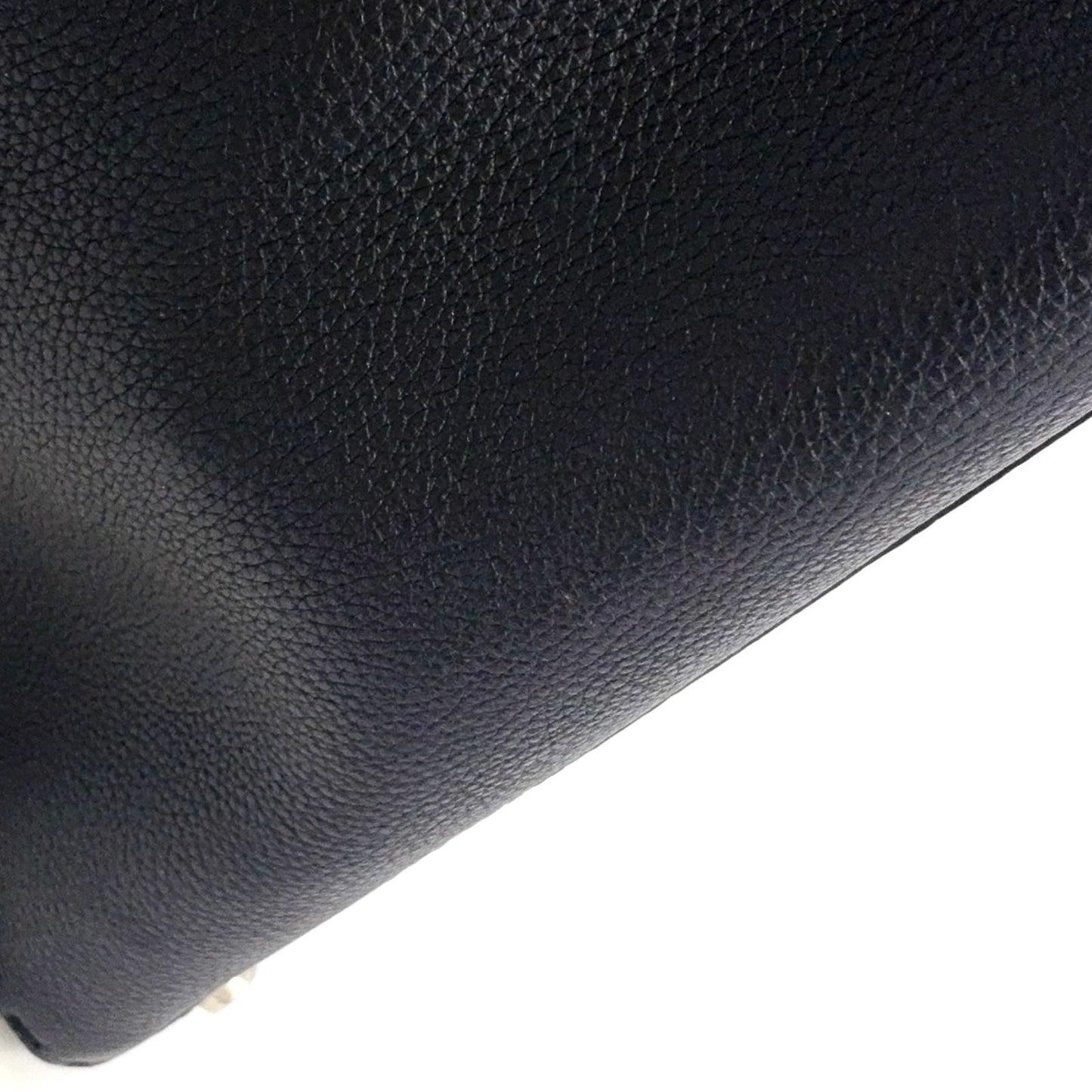Fendi Peekaboo Iconic Selleria Leather Black Handbag Silver — view 6