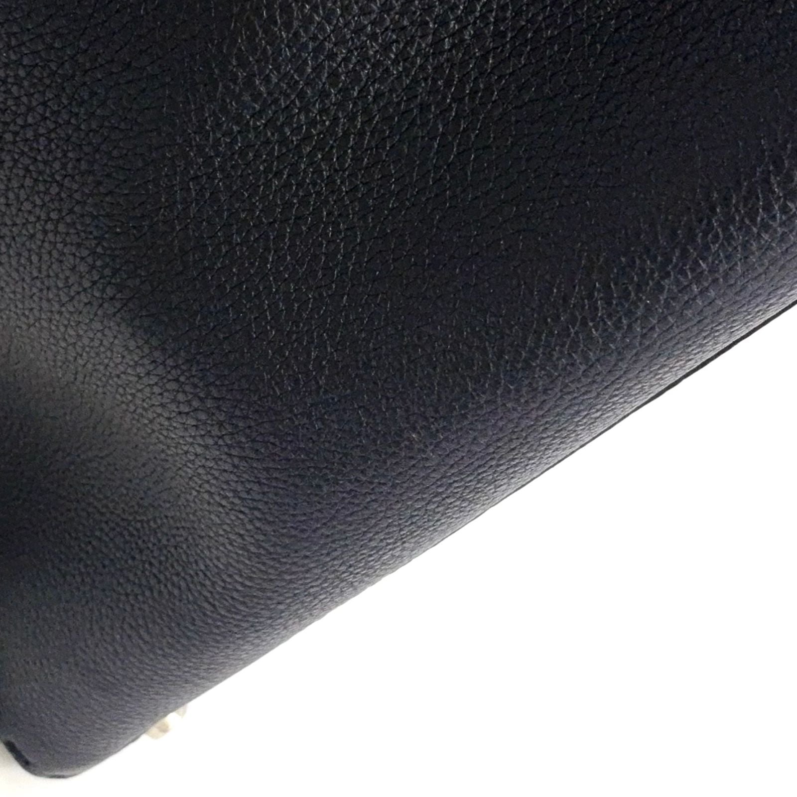 Fendi Peekaboo Iconic Selleria Leather Black Handbag Silver — view 6