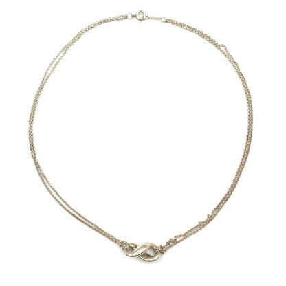Tiffany & Co Infinity Double Chain Silver Necklace — view 3