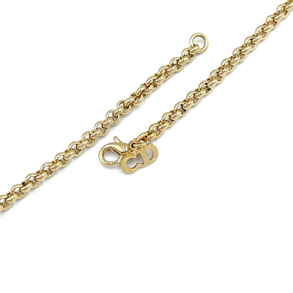 Dior Vintage Logo Gold Plated Necklace — view 7