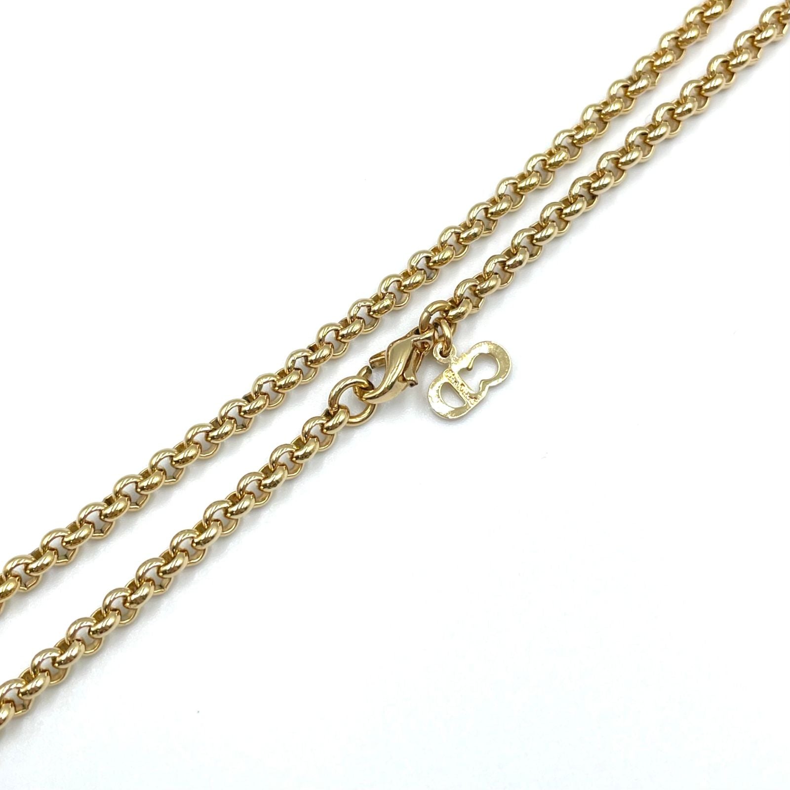Dior Vintage Logo Gold Plated Necklace — view 6