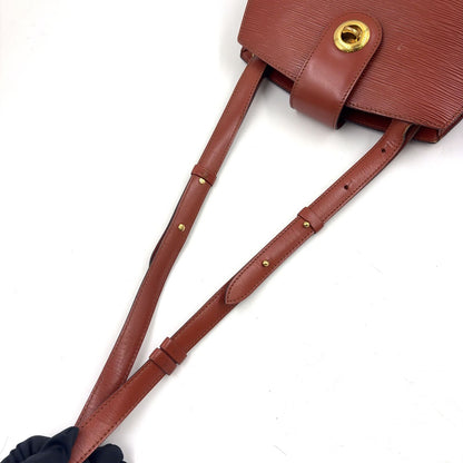 Louis Vuitton Cluny Epi Kenya Brown Leather Shoulder Bag Gold — view 5