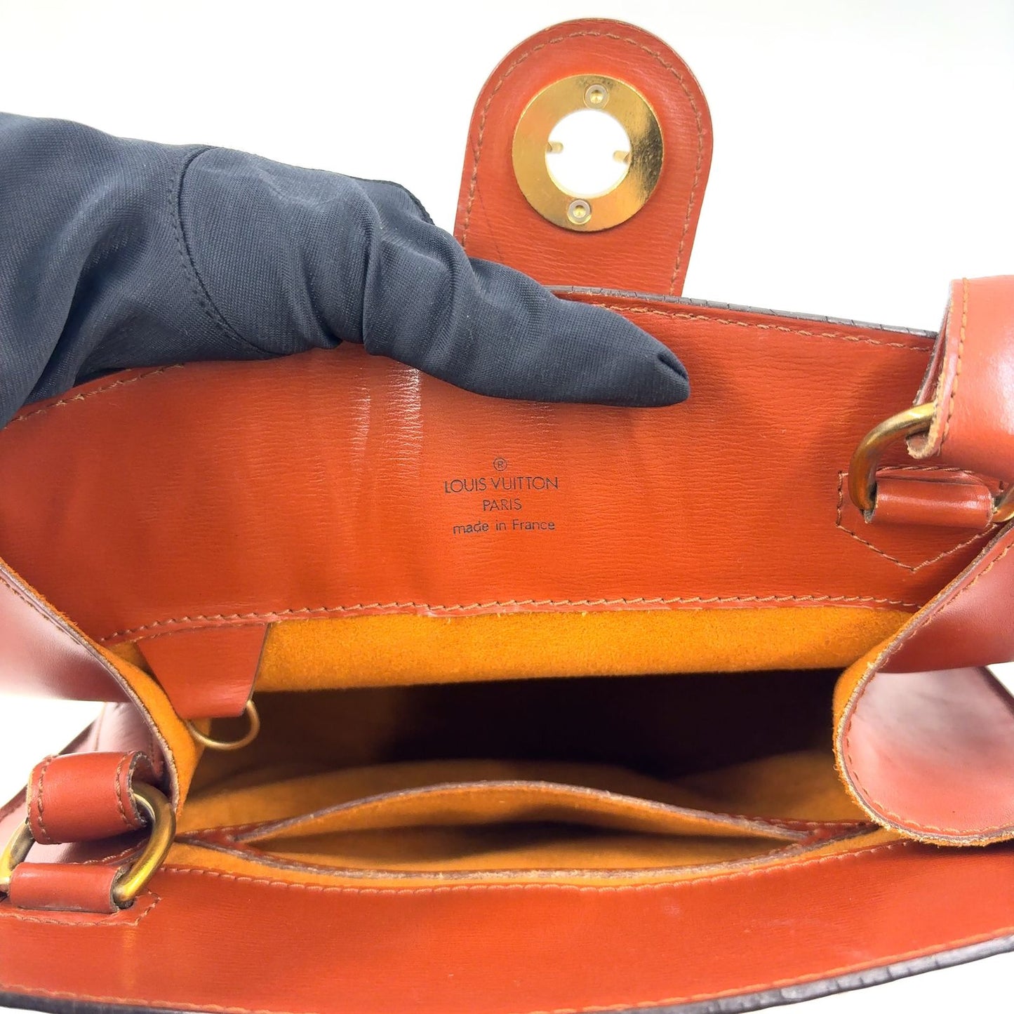 Louis Vuitton Cluny Epi Kenya Brown Leather Shoulder Bag Gold — view 4