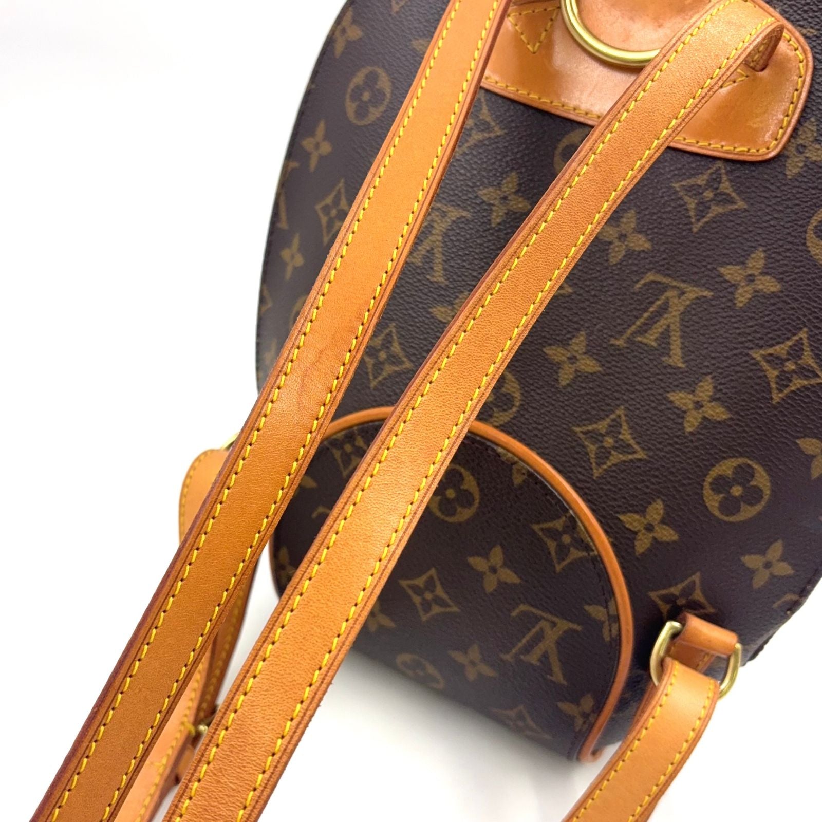 Louis Vuitton Ellipse Sac a Dos Monogram Leather Brown Light Backpack Gold — view 9