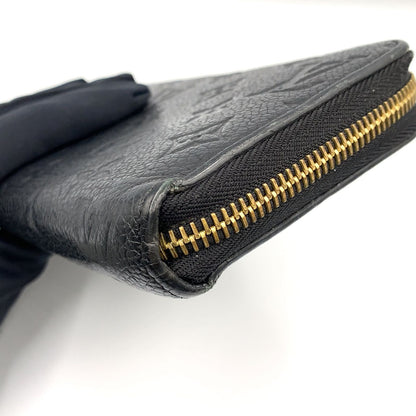 Louis Vuitton Zippy Wallet Monogram Empreinte Noir Leather Black Round Gold — view 5
