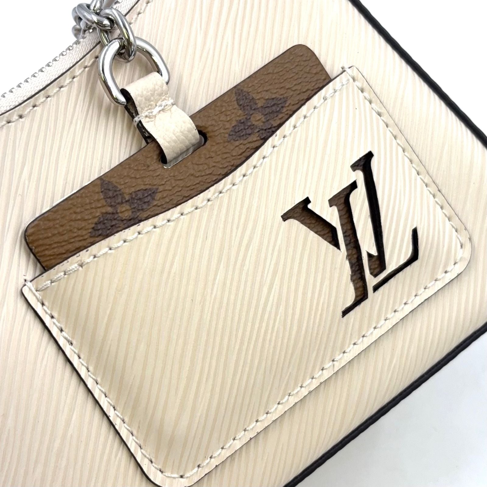Louis Vuitton Marais Rini Epi 2-Way Shoulder Leather Ivory Handbag Silver — view 7