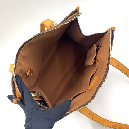 Louis Vuitton Popincourt Monogram Leather Brown Tote Gold — view 3