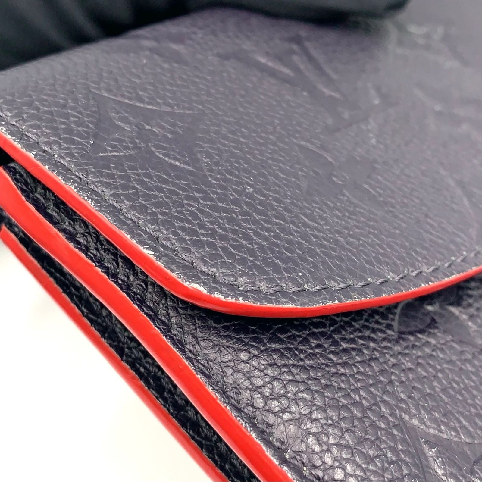 Louis Vuitton Portefeuille Emily Monogram Empreinte Enabled Leather Navy Wallet — view 7
