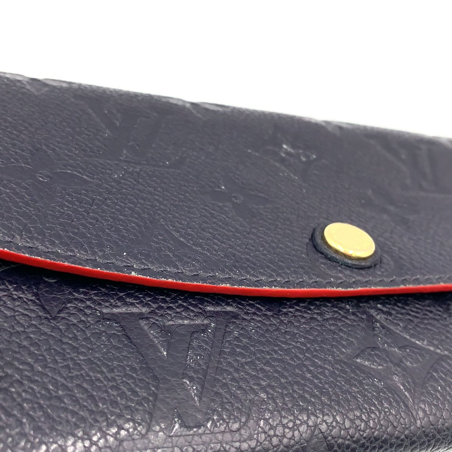 Louis Vuitton Portefeuille Emily Monogram Empreinte Enabled Leather Navy Wallet — view 8