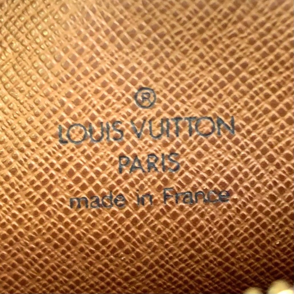 Louis Vuitton Danube Monogram Leather Brown Shoulder Bag Gold — view 4