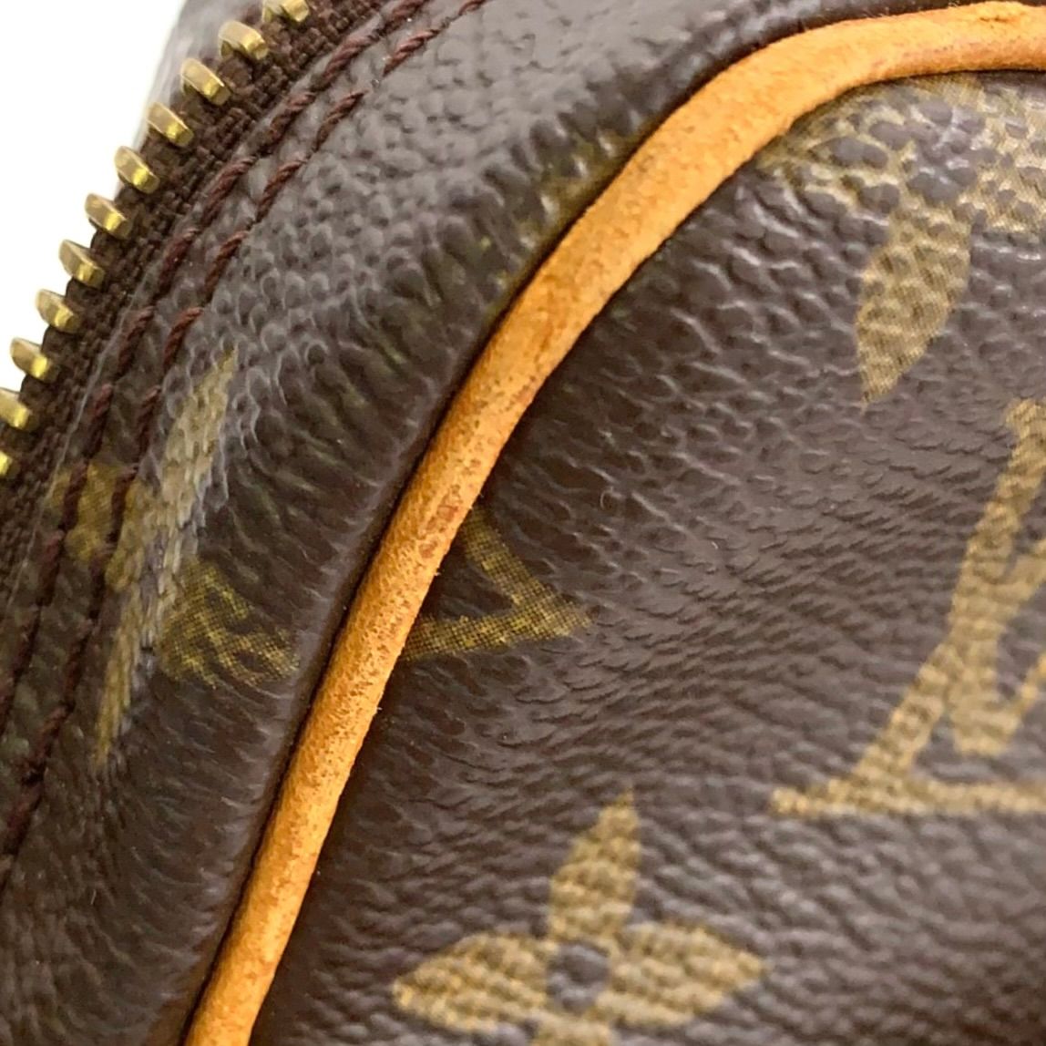 Louis Vuitton Danube Monogram Leather Brown Shoulder Bag Gold — view 7