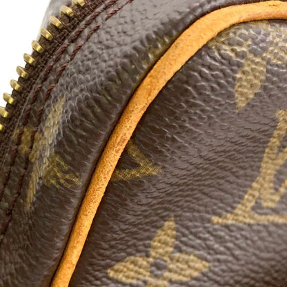 Louis Vuitton Danube Monogram Leather Brown Shoulder Bag Gold — view 7
