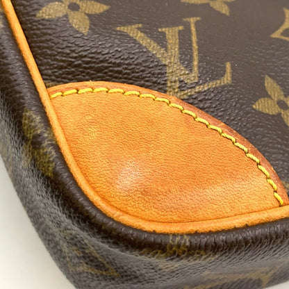 Louis Vuitton Danube Monogram Leather Brown Shoulder Bag Gold — view 5