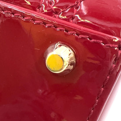 Dior Mini Lady 2-Way Shoulder Enamel Leather Red Handbag Gold — view 7