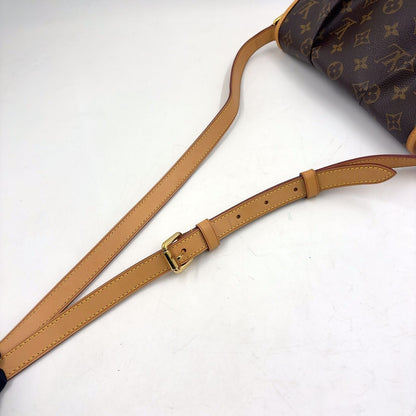 Louis Vuitton Menilmontan PM Monogram Leather Brown Shoulder Bag Gold — view 8