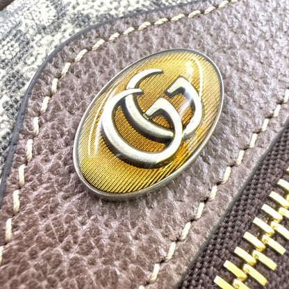 Gucci Ophidia GG Marmont Leather Brown Beige Shoulder Bag Gold — view 5