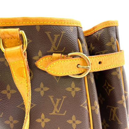 Louis Vuitton Batignolles Vertical Monogram Leather Brown Tote Gold — view 5