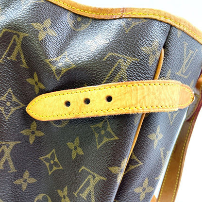 Louis Vuitton Batignolles Vertical Monogram Leather Brown Tote Gold — view 6