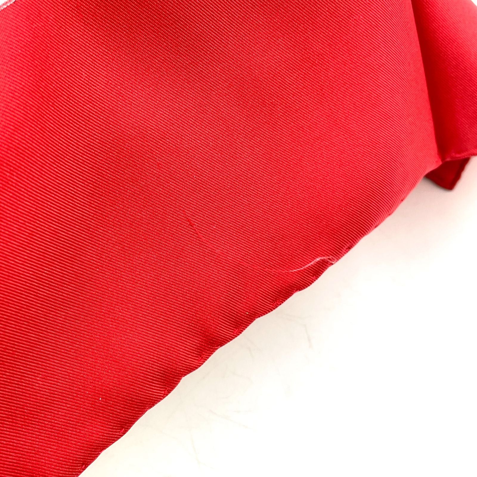 Hermes Carre 90 Brides de Gala Silk White Red Scarf — view 4