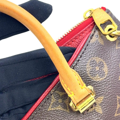 Louis Vuitton Pallas BB Monogram Canvas 2-Way Shoulder Leather Brown Red — view 7