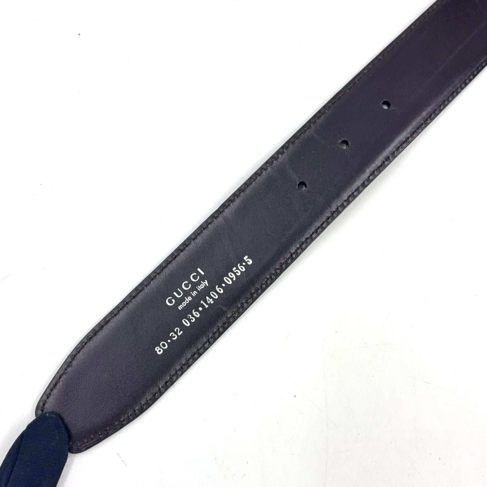 Gucci Gbuckle Leather Black Belt Silver — view 4