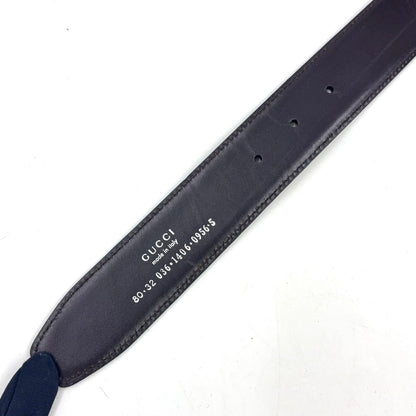Gucci Gbuckle Leather Black Belt Silver — view 4