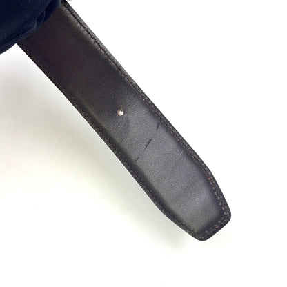 Gucci Gbuckle Leather Black Belt Silver — view 7
