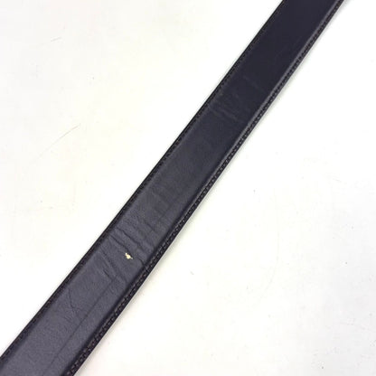Gucci Gbuckle Leather Black Belt Silver — view 9