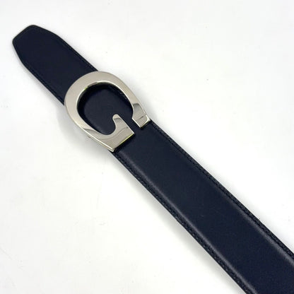 Gucci Gbuckle Leather Black Belt Silver — view 5