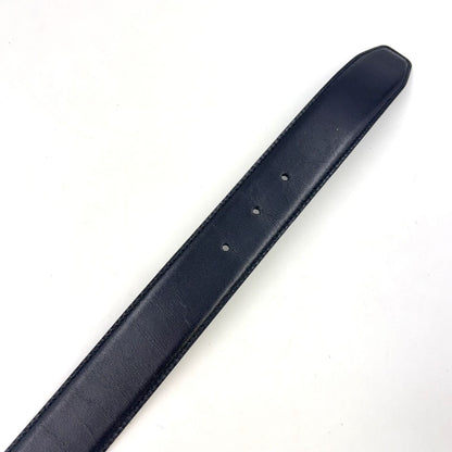 Gucci Gbuckle Leather Black Belt Silver — view 3