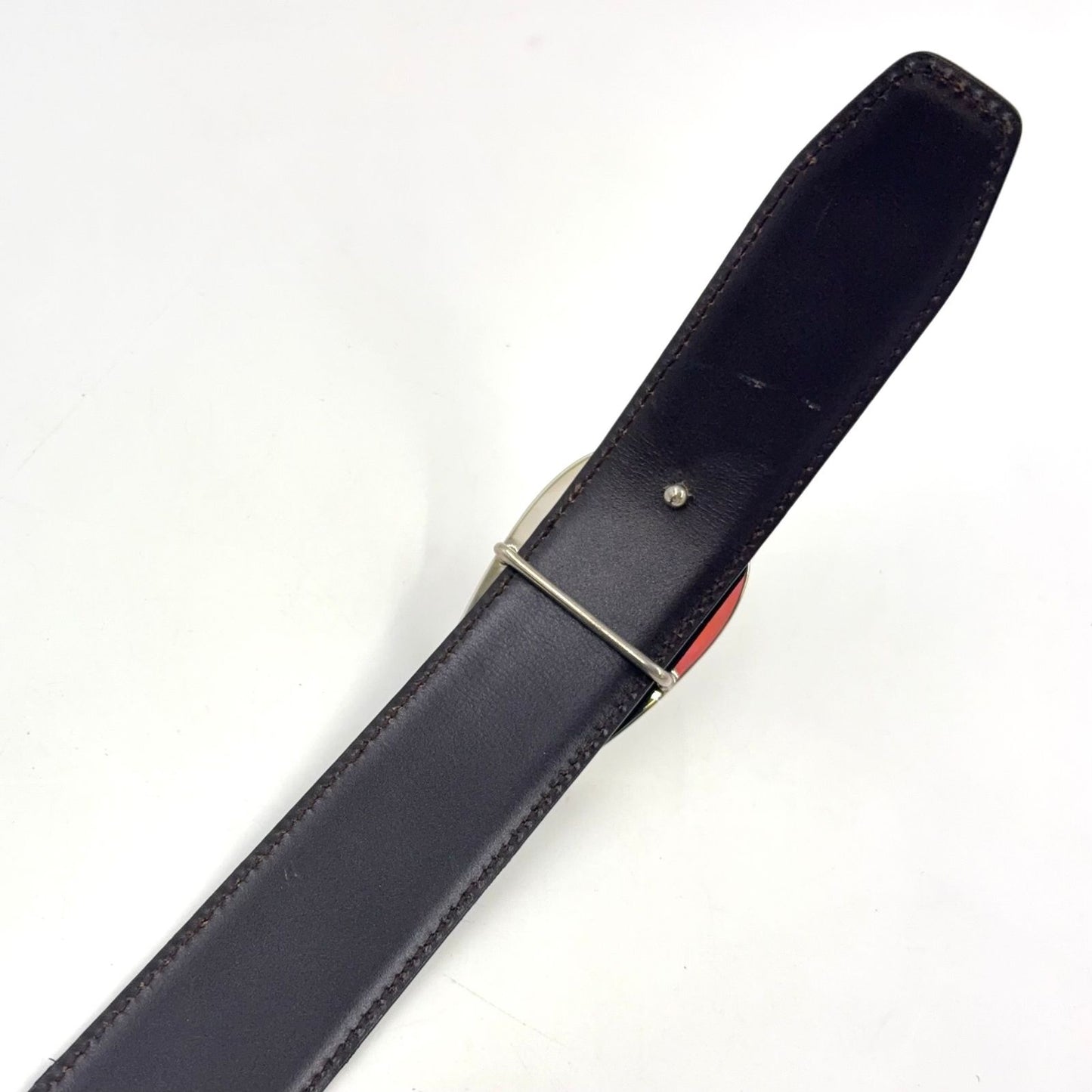 Gucci Gbuckle Leather Black Belt Silver — view 6