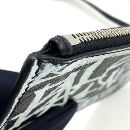 Balenciaga Luca Gor Graffiti Leather Black White Coin Case Silver — view 9