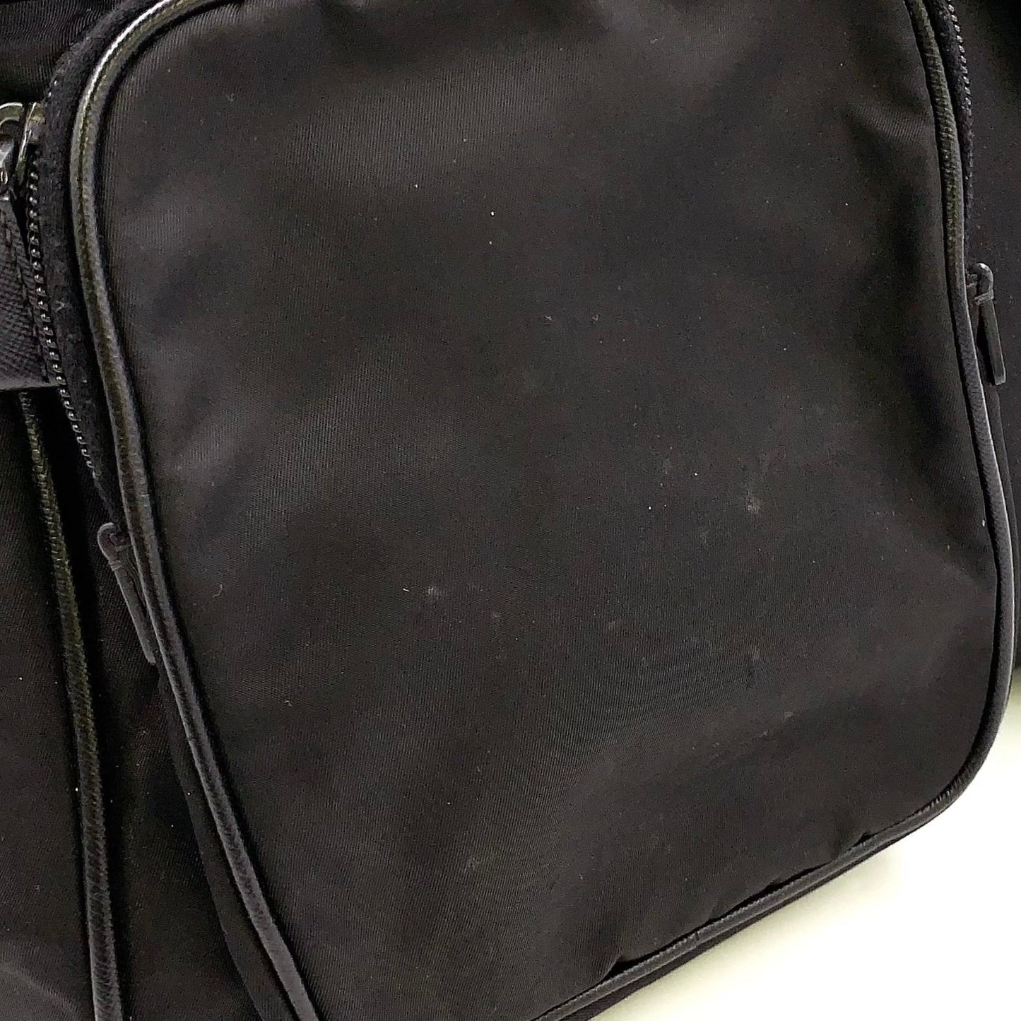 Prada 2-Way Shoulder Leather Nylon Black Handbag Silver — view 6