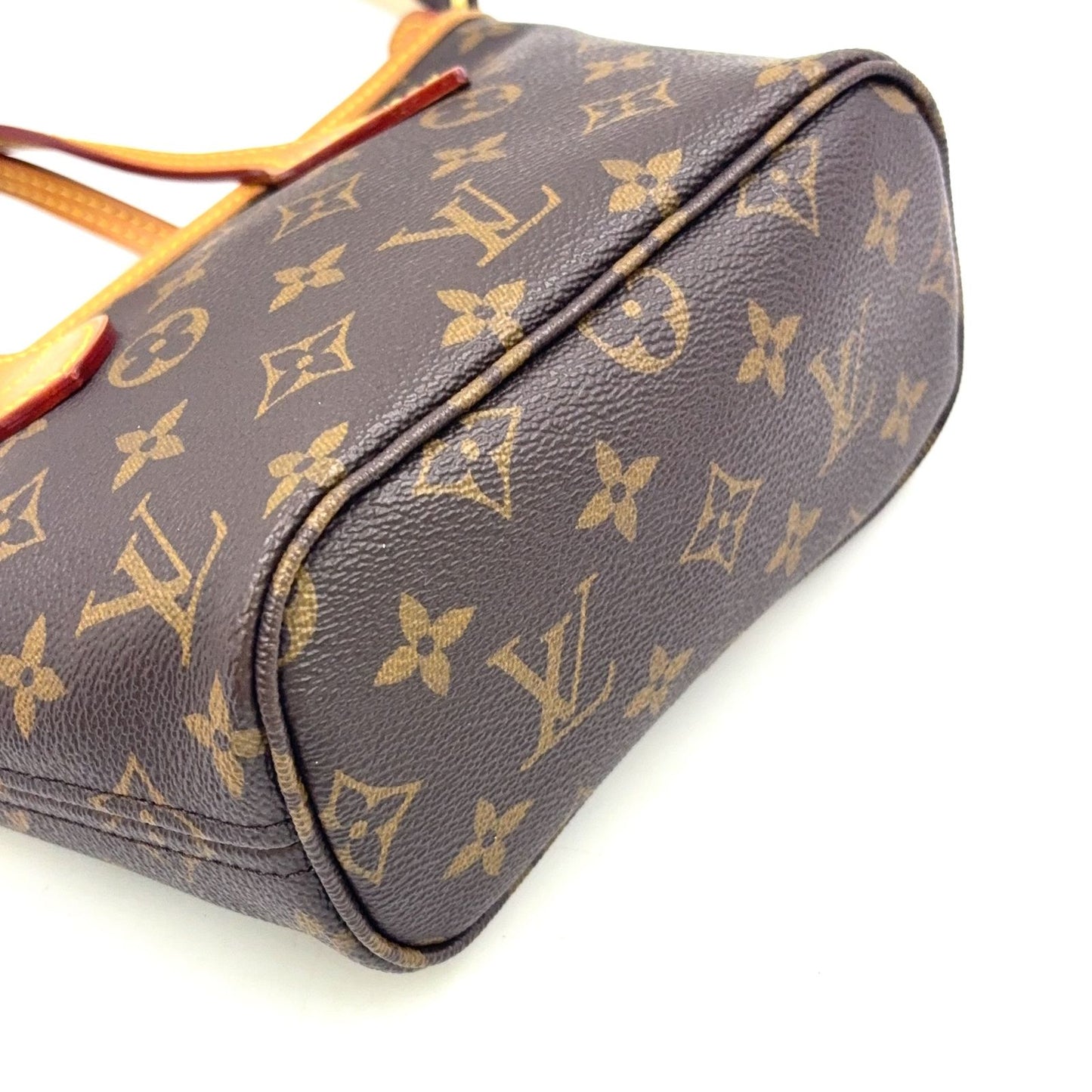 Louis Vuitton Neverfull BB Monogram 2-Way Shoulder Leather Brown Light Handbag — view 6